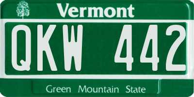 VT license plate QKW442
