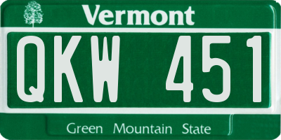 VT license plate QKW451
