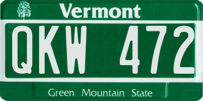 VT license plate QKW472