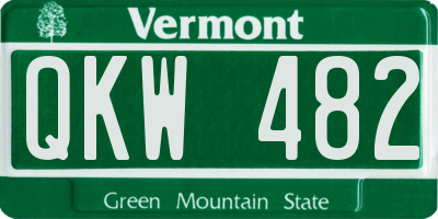 VT license plate QKW482