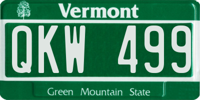 VT license plate QKW499