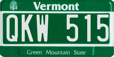 VT license plate QKW515