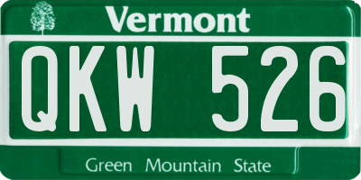 VT license plate QKW526