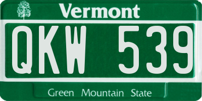 VT license plate QKW539