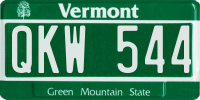 VT license plate QKW544