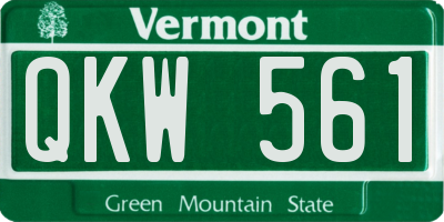 VT license plate QKW561