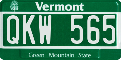 VT license plate QKW565