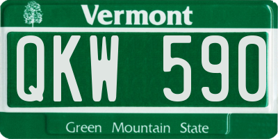 VT license plate QKW590