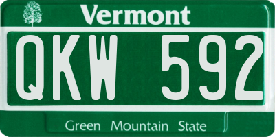 VT license plate QKW592