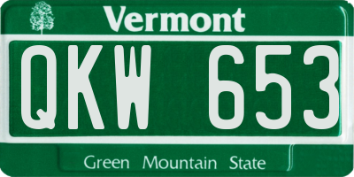 VT license plate QKW653