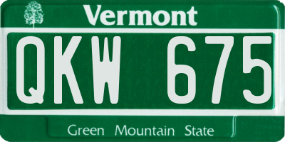 VT license plate QKW675