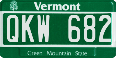 VT license plate QKW682