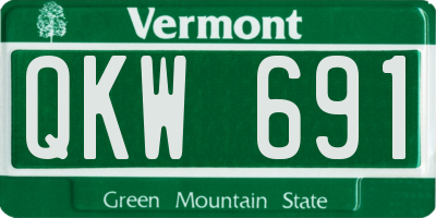 VT license plate QKW691
