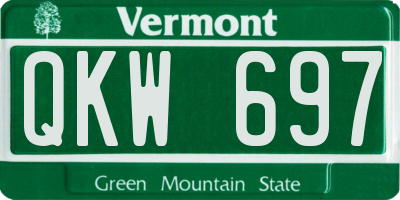 VT license plate QKW697