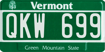 VT license plate QKW699