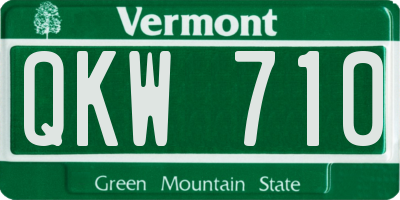 VT license plate QKW710