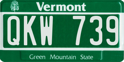 VT license plate QKW739
