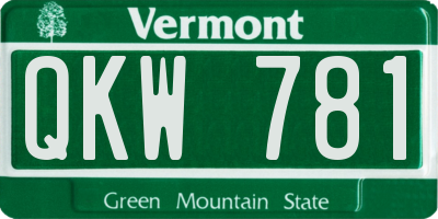 VT license plate QKW781