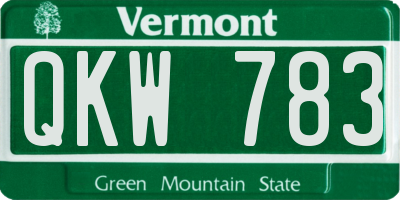 VT license plate QKW783