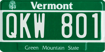 VT license plate QKW801