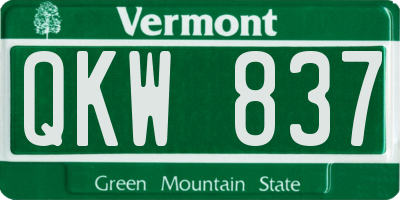 VT license plate QKW837