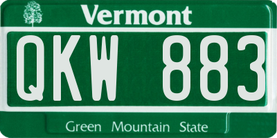 VT license plate QKW883
