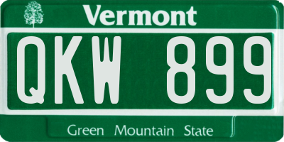 VT license plate QKW899