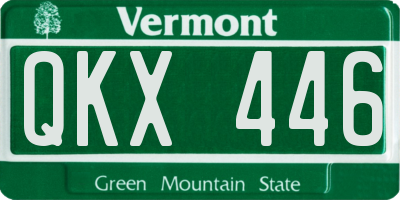 VT license plate QKX446