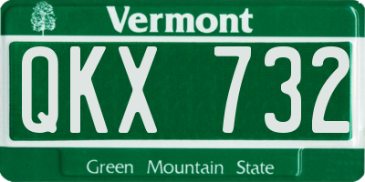 VT license plate QKX732