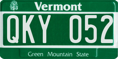 VT license plate QKY052