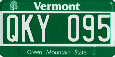 VT license plate QKY095