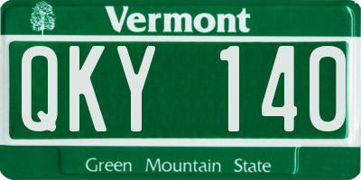 VT license plate QKY140