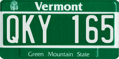 VT license plate QKY165