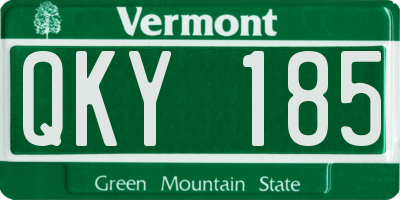 VT license plate QKY185