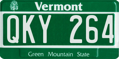 VT license plate QKY264