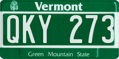 VT license plate QKY273