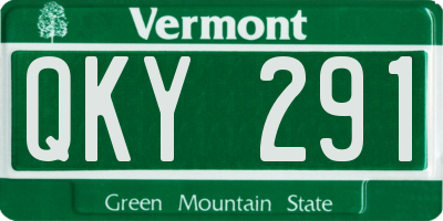VT license plate QKY291