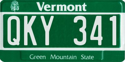 VT license plate QKY341