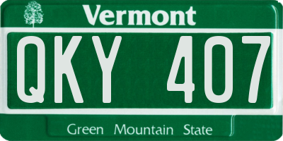 VT license plate QKY407