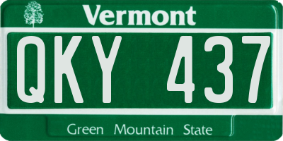 VT license plate QKY437
