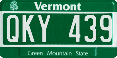 VT license plate QKY439