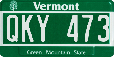 VT license plate QKY473