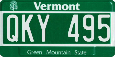VT license plate QKY495