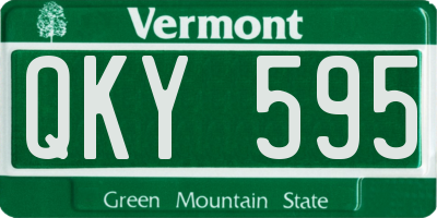 VT license plate QKY595