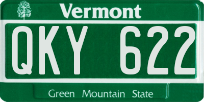 VT license plate QKY622