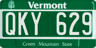 VT license plate QKY629