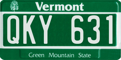 VT license plate QKY631