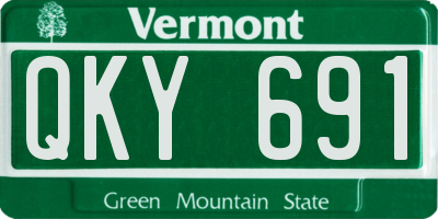 VT license plate QKY691