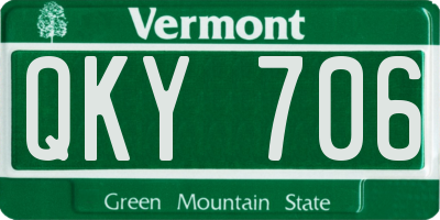 VT license plate QKY706