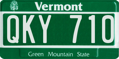 VT license plate QKY710